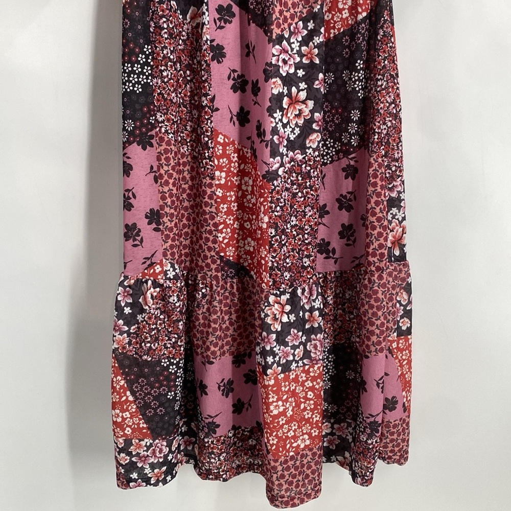 ASOS Miss Selfridge Floral Patchwork Smock Midid Dress Peter Pan Collar Size 2 - Picture 7 of 13